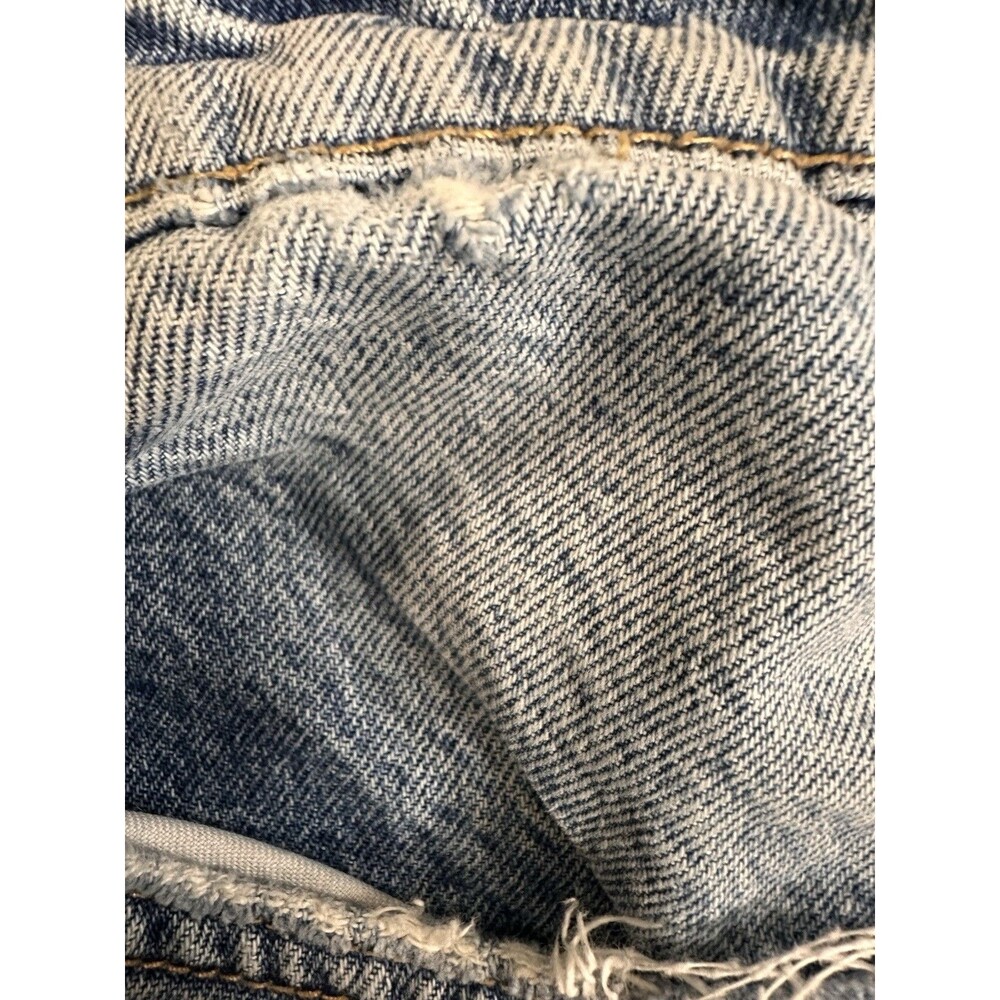 Zara Women’s Size 6 Straight Leg High Rise Light Wash Distressed Denim Jeans - Picture 8 of 12